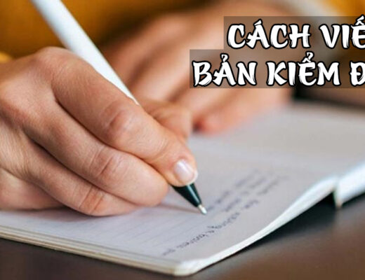 Cách viết bản kiểm điểm